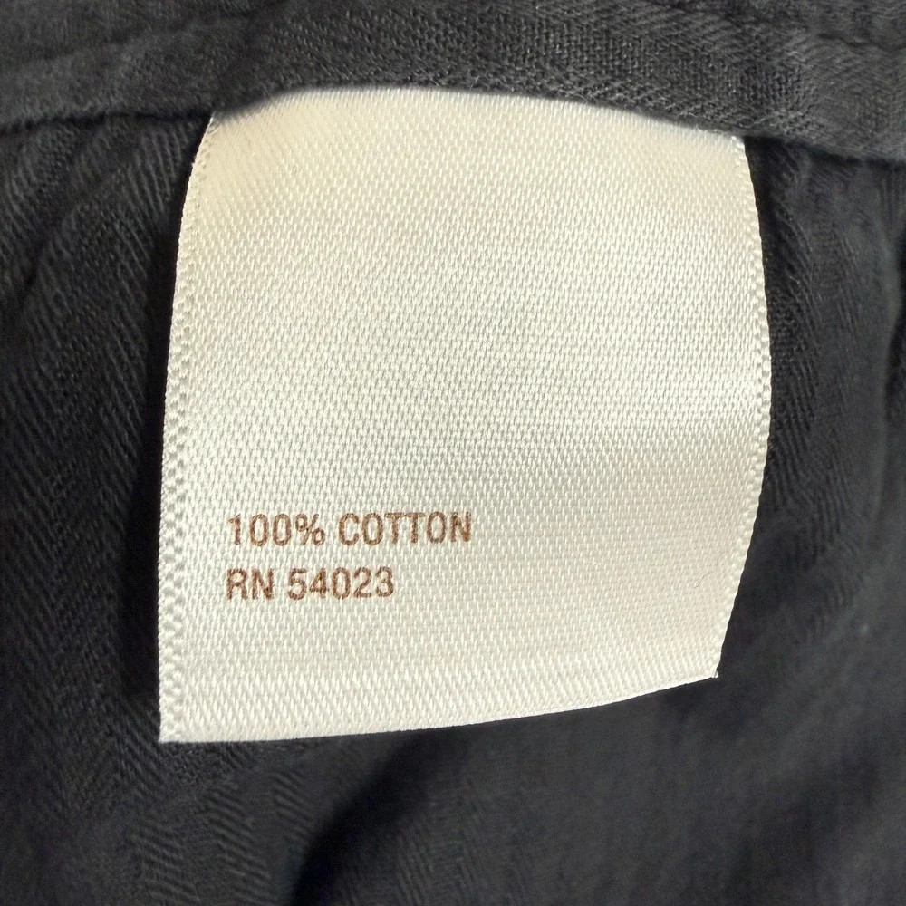 Old Navy Chino Pants Mens 34x34 (34x32.5) Black Herringbone Cotton Straight Leg